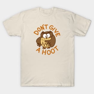 Don't Give A Hoot - Retro Styled Puny Owl T-Shirt